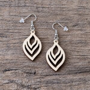 Orecchini "Leaf" in legno