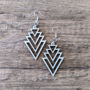 Orecchini Chevron in Legno