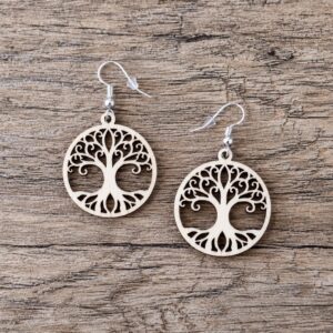 Orecchini "Roots" in Legno
