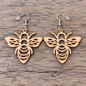 Orecchini "Honey Bee" in legno