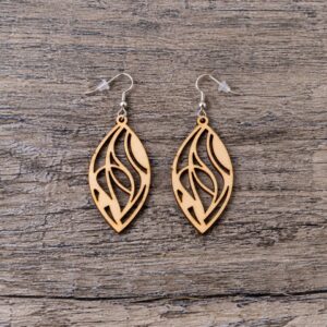 Orecchini "Wild Leaf" in legno