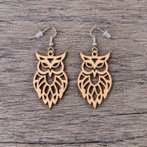 Orecchini "Forest Owl" in legno