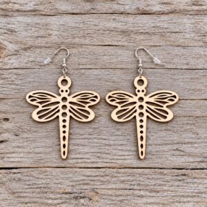 Orecchini "Wild Dragonfly" in legno